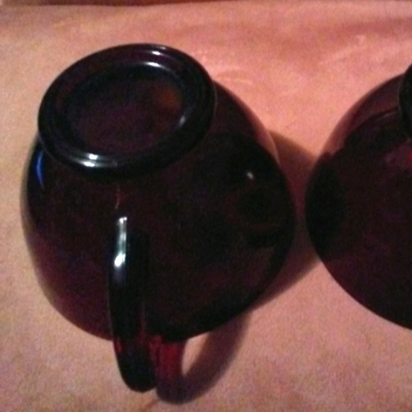 Royal Ruby Red Vintage Glass Punch Tea Cup Anchor Hocking Coffee Teacup Cafecore - Picture 8 of 9